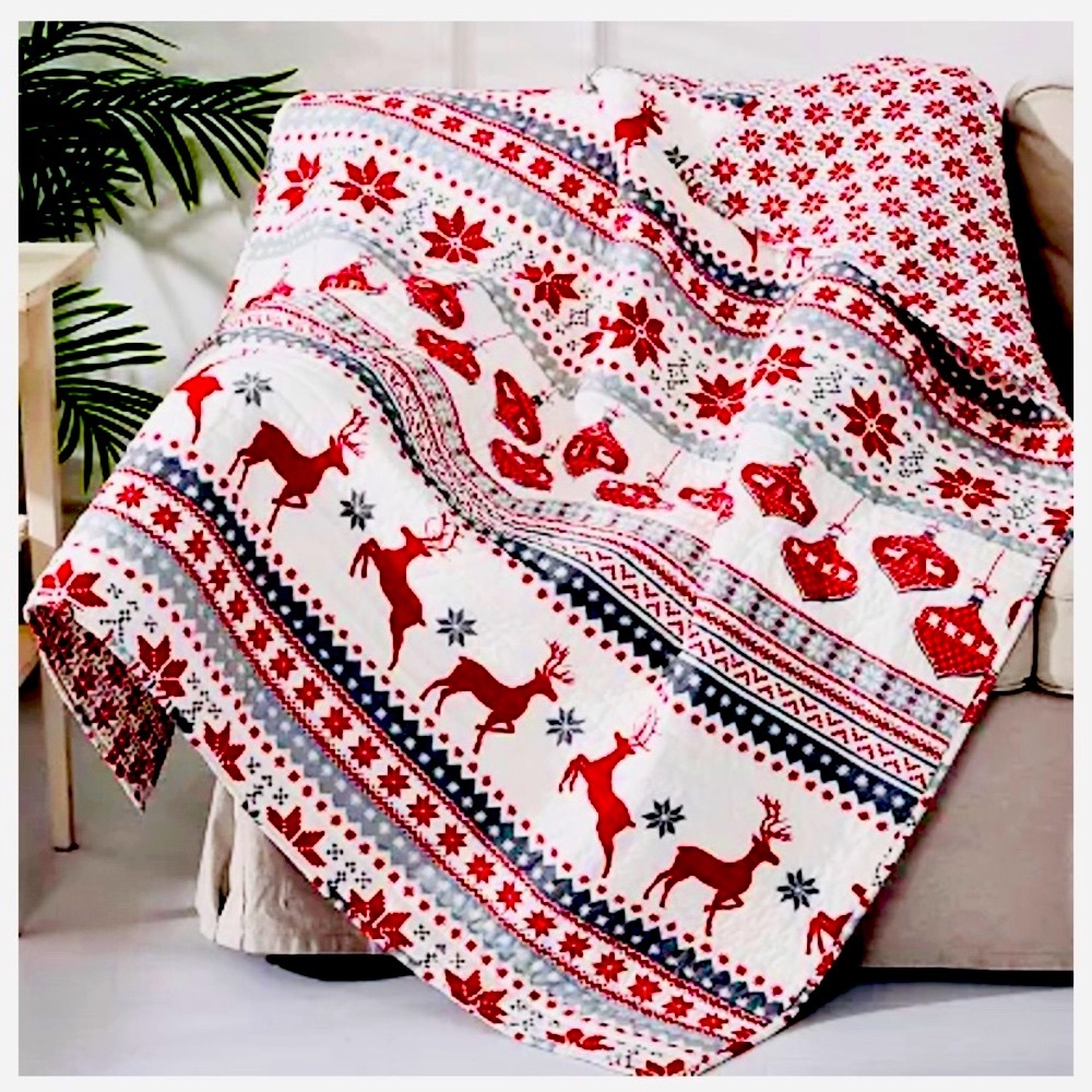 Christmas Quilt throw from Macy’s 50in by 60in